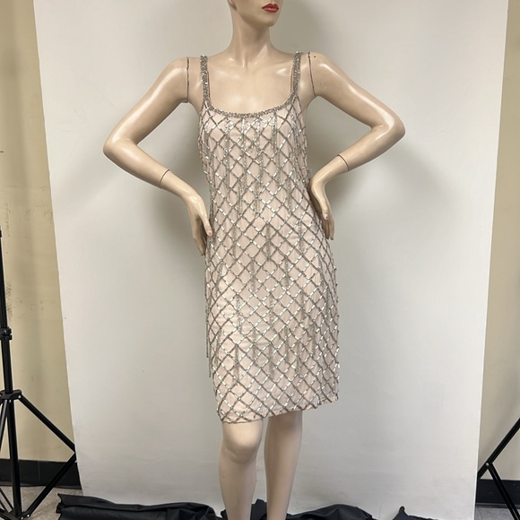 Aidan Mattox beaded with fringes sleeveless dress - Picture 5 of 11